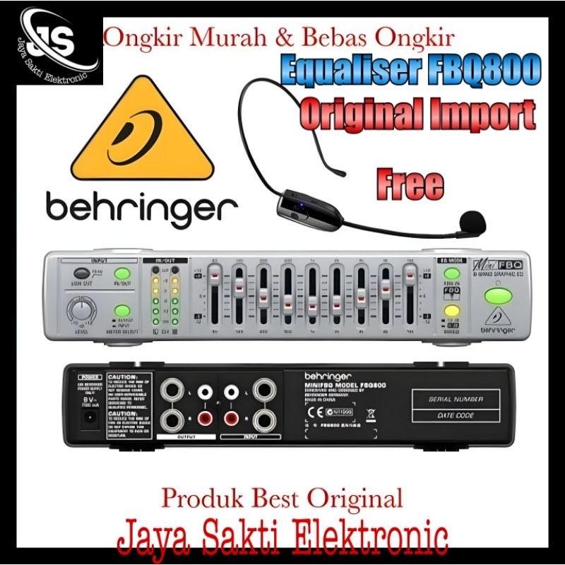 Equaliser Behringer Mini Fbq800New original Import Asli garansi 1tahun