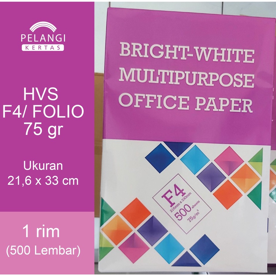 

Kualitas Terpercaya Kertas HVS FolioF4 75 Gsm 1 Rim BMO