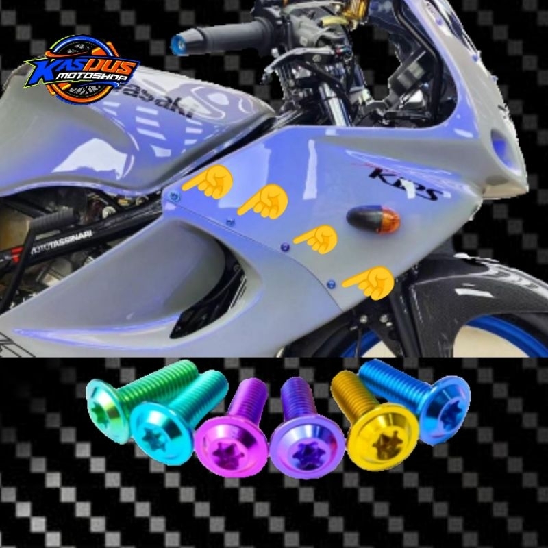 baut body Titanium ninja rr new ninja rr old