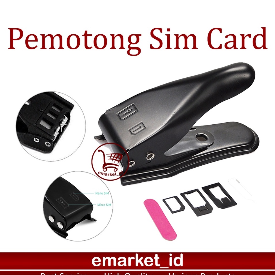 

Ready Menarik Pemotong Sim Card Potong Cutting Cutter Cut Ukuran Nano Micro Besar Kecil Simcard Kartu Perdana