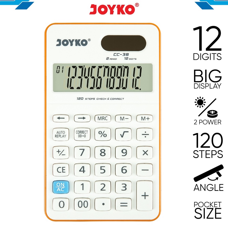 

Super Jualan Calculator Kalkulator Joyko CC38 12 Digits Check Correct