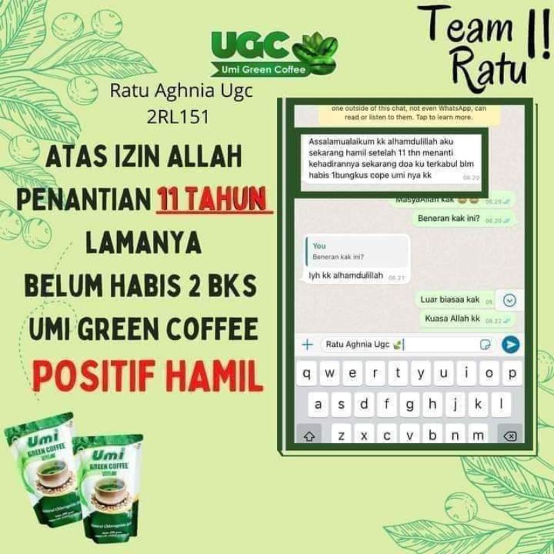 Umi Green Coffee Original 250 gram BPOM
