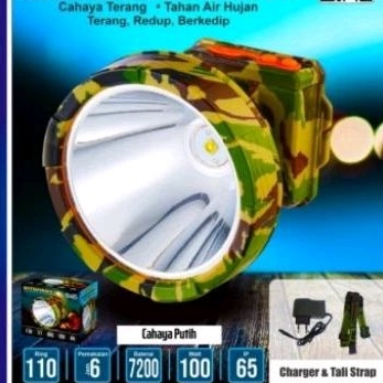 Senter Kepala LED Profesional Cahaya Putih Mitsuyama MS-238P 100 WattTYPE : MS-238P