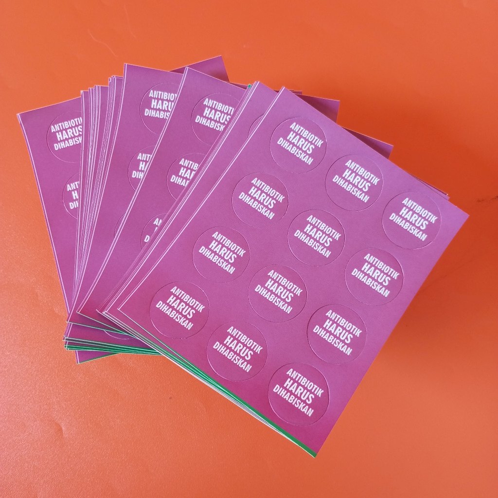 

Stiker Antibiotik Harus Dihabiskan, Stiker Label Penanda Antibiotik Harus Di Habiskan, Isi 50 Lembar