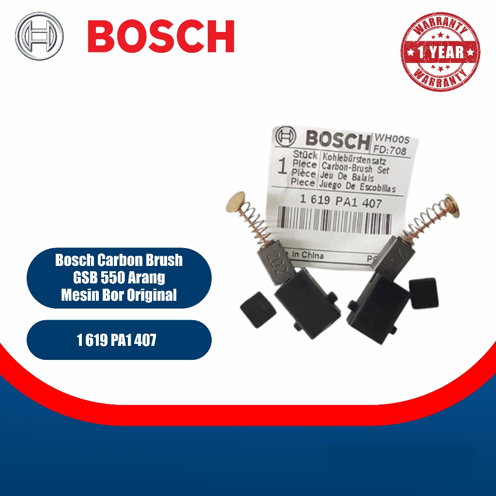 Bosch Carbon Brush GSB 550 / Arang Mesin Bor Original [1619PA1407]