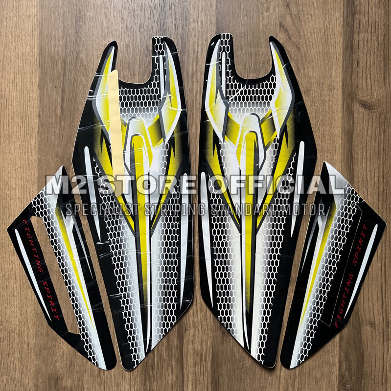 striping Yamaha rx king 2007 hitam kuning sticker stiker stripping polet body lis list RX KING RXKIN