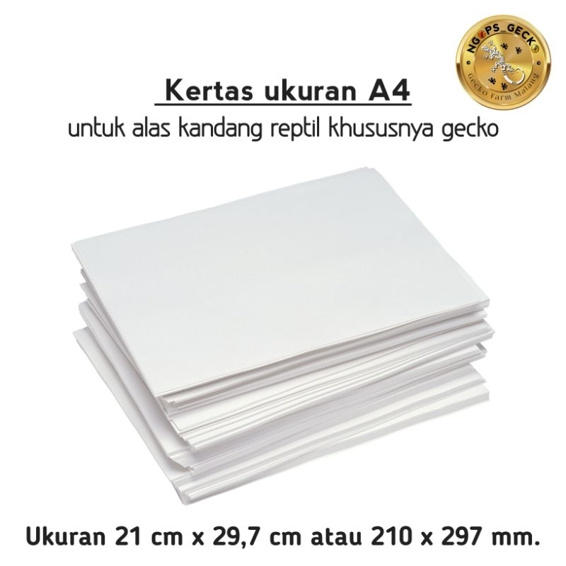 

KERTAS A4 LEMBARAN UNTUK ALAS REPTIL/GECKO