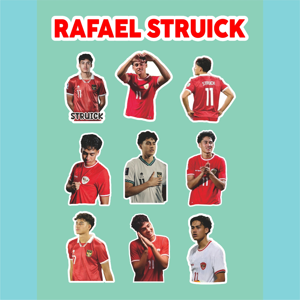 

Stiker Pack Rafael Struick - Stiker Timnas Indonesia - Tumbler Laptop Stiker Koper Helm