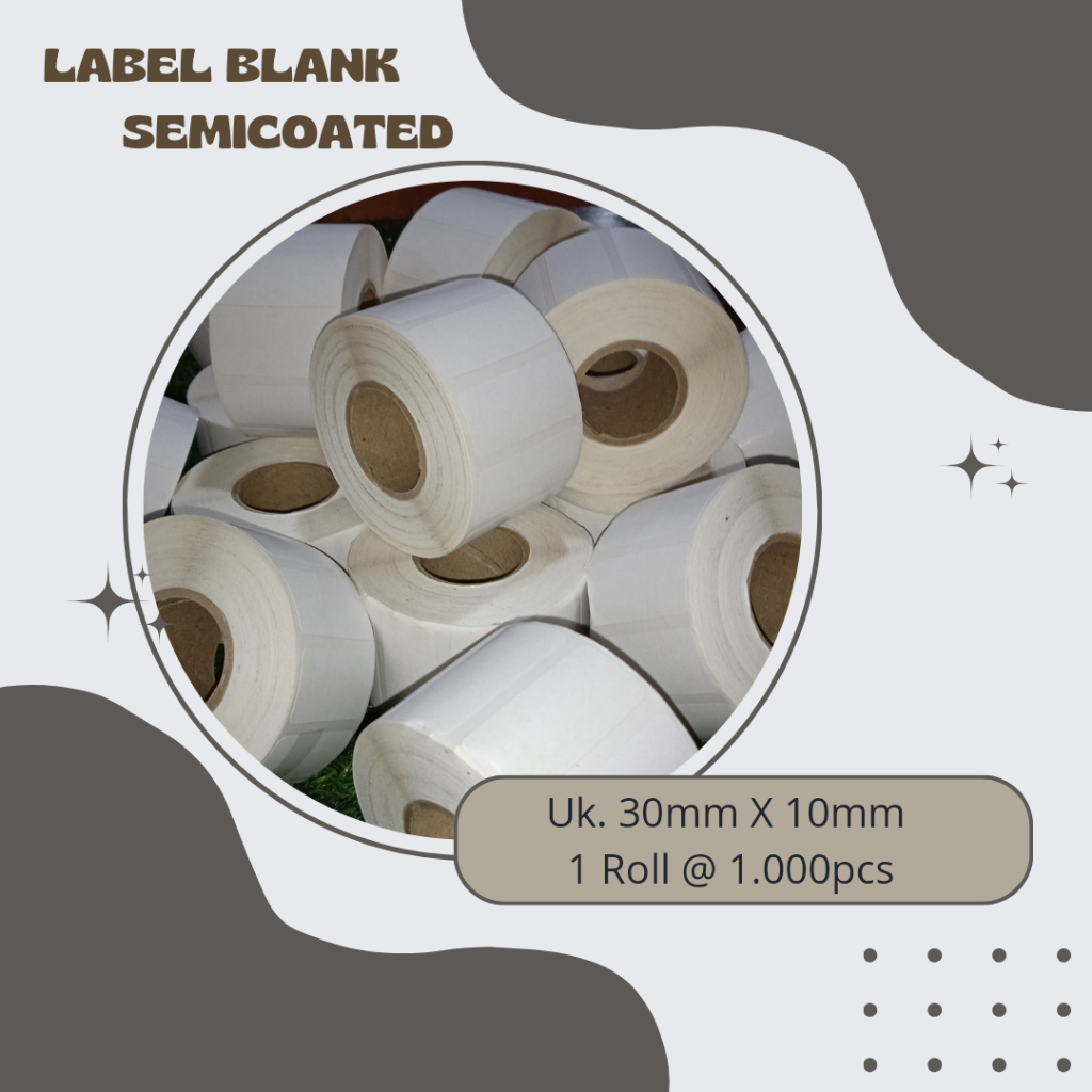 

LABEL BLANK SEMICOATED UK. 70MM X 20MM // 1 ROLL @ 1.000pcs