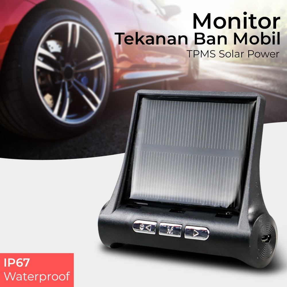 TPMS Mobil / Monitoring Tekanan Ban Mobil Wireless TPMS Solar Power / Pengukur tekanan ban