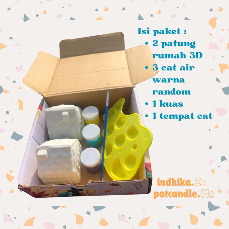 MAINAN MELUKIS MEWARNAI PATUNG GYPSUM | PAKET EDUKASI MELUKIS PATUNG