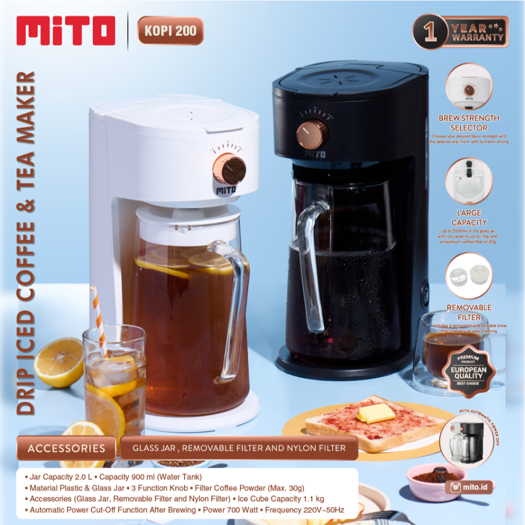 MITO Drip Ice Coffee & Tea Maker / Mesin Kopi Teh 2L - KOPI200