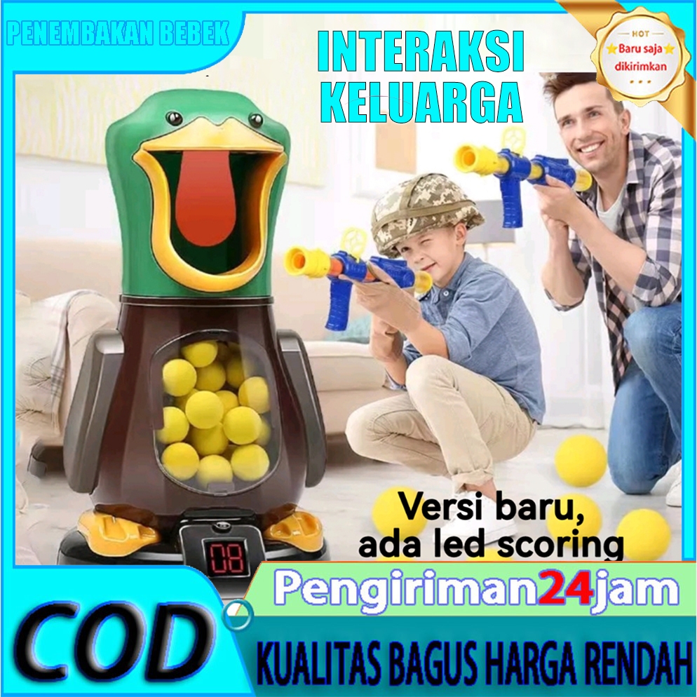 Anak mainan interaktif orang tua-anak untuk anak laki-laki, senjata udara dengan peluru lembut yang 
