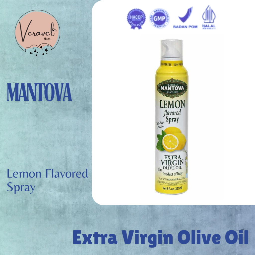 

Mantova Lemon Extra Virgin Olive Oil Spray 227ML Minyak zaitun 227 ml