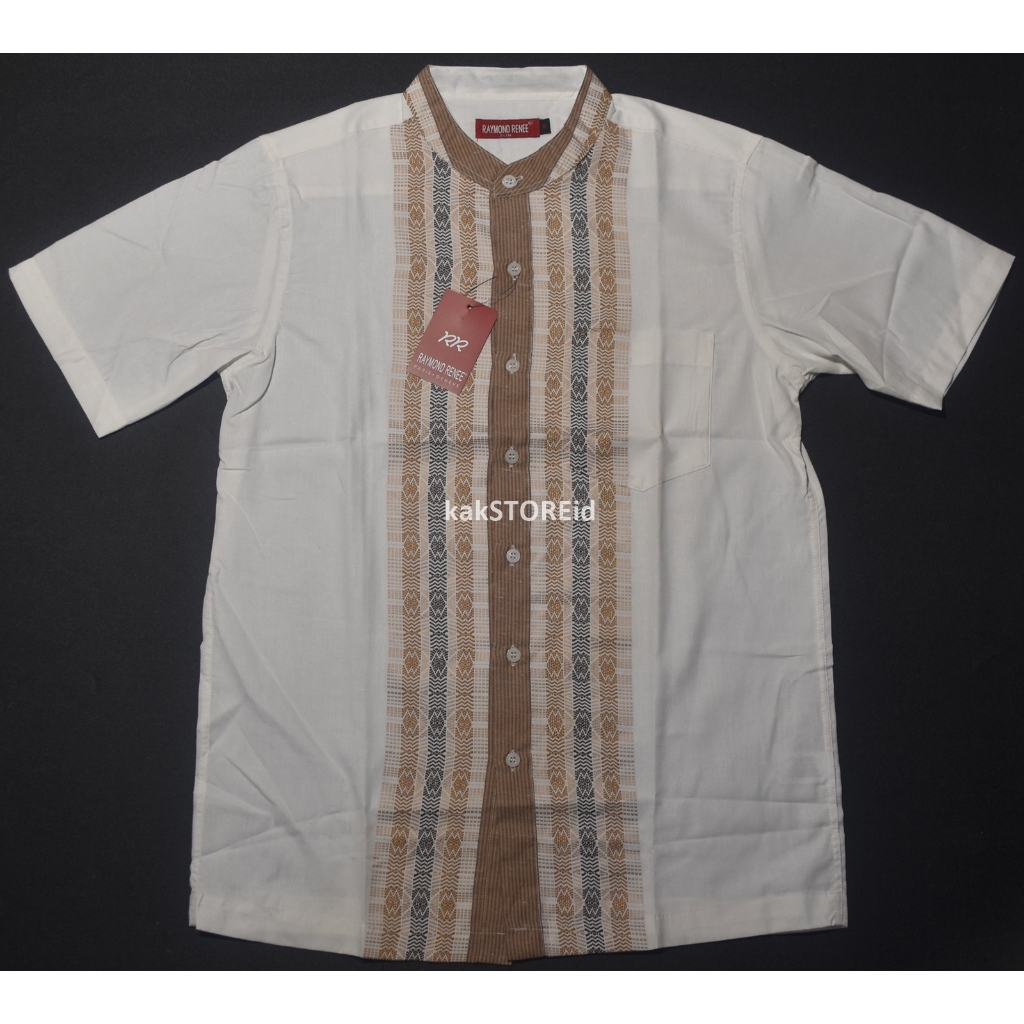Kemeja Koko RAYMOND RENEE Lengan Pendek Putih Slimfit RRS 29