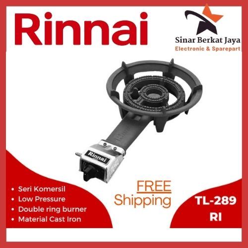 Rinnai Kompor Cor TL 289 Ri / Kompor Turbo Cor Rinnai 1 Tungku TL289 Ri