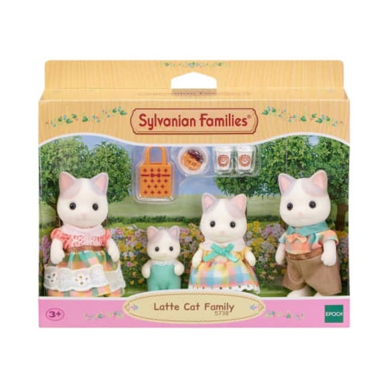 Mainan Anak Koleksi Sylvanian Latte Cat Family 57380