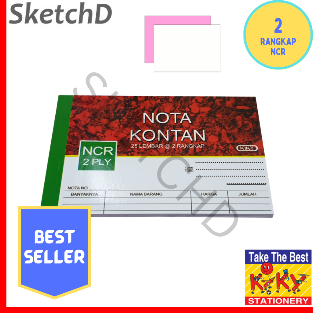 

Buku Nota kontan Rangkap 2 ply landscape kecil Kiky