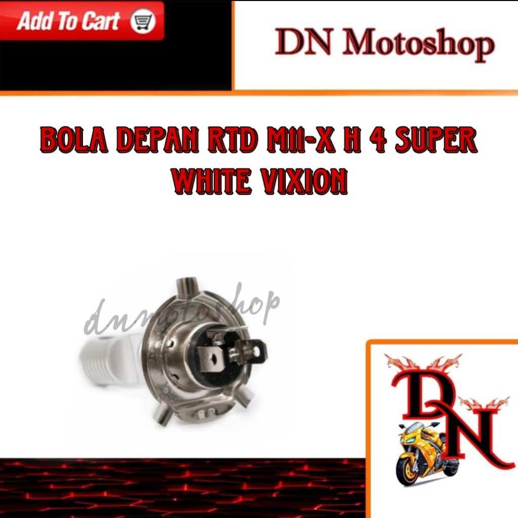 Bola Depan Rtd M11-X H4 Super White Vixion