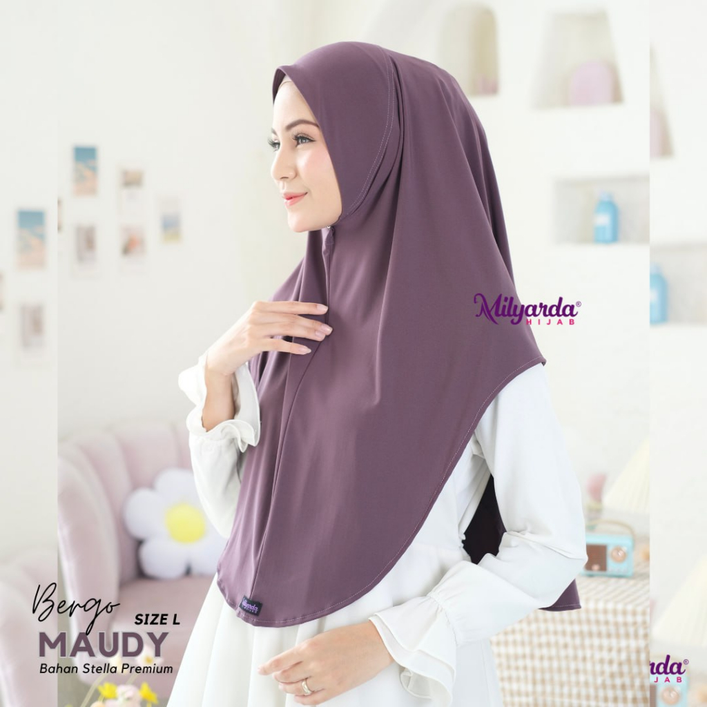 Hijab Instan Bergo Maudy Size L by Milyarda Hijab