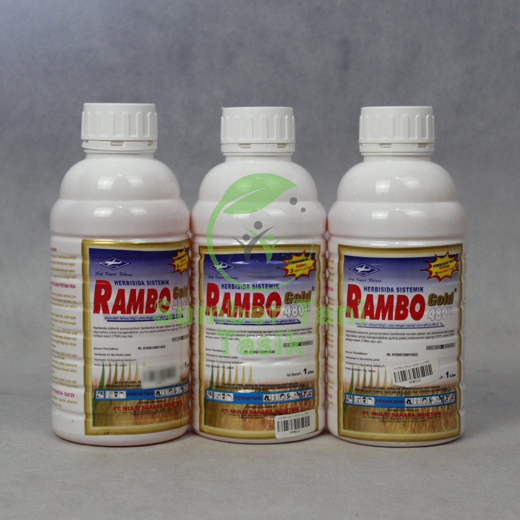 HERBISIDA SISTEMIK RAMBO GOLD 480 SL ISI 1 L PEMBASMI RUMPUT