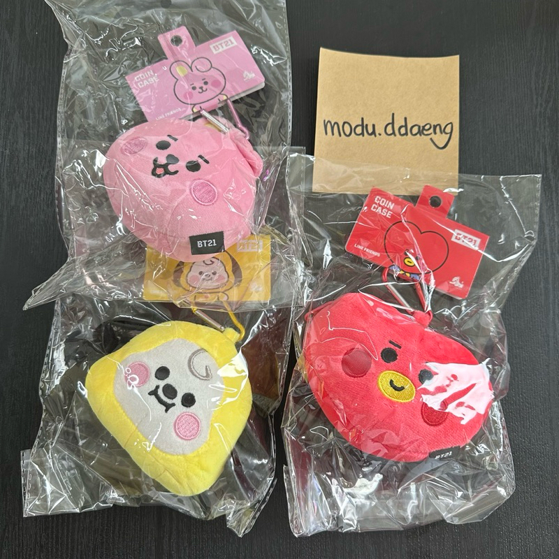 [NEW Ready Stock🇲🇨] BT21 Coin Case Chimmy Tata Cooky Line Friends Official Sealed - bts dolls bag ch