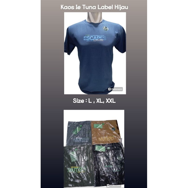 Kaos Ie Tuna Label hijau