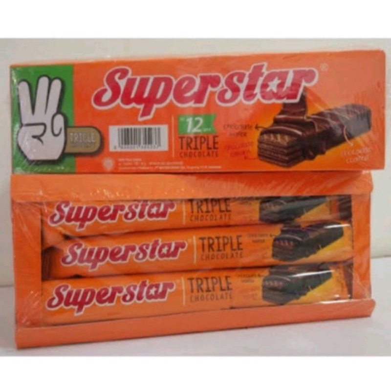 

Superstar Triple Chocolate 18gr 1box isi 12pcs