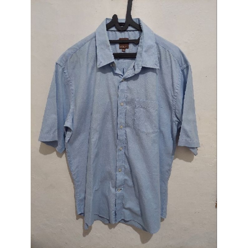 kemeja pria wood biru