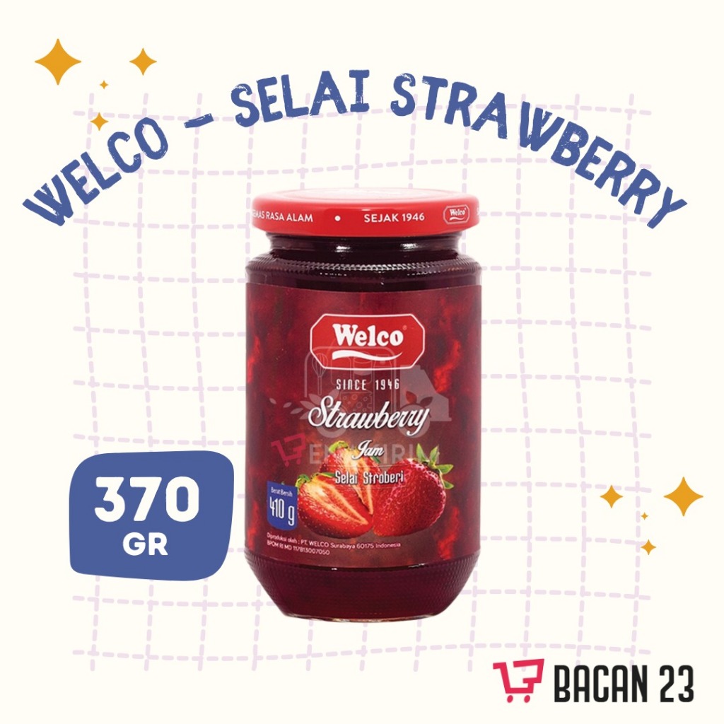 

Selai Welco Strawberry 370gr / Selai Strawberry / Bacan 23 - Bacan23