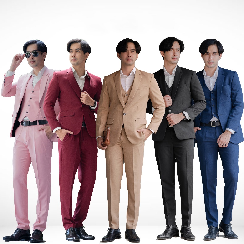 Jas Pria - Setelan Jas Celana dan Rompi - Jas Pengantin Pria - Doff