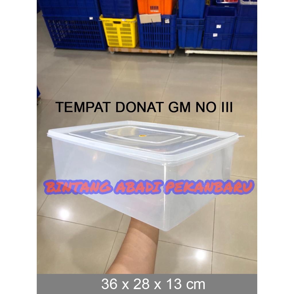 Tempat Donat GM No 3 / Kotak Kue GM III Plastik