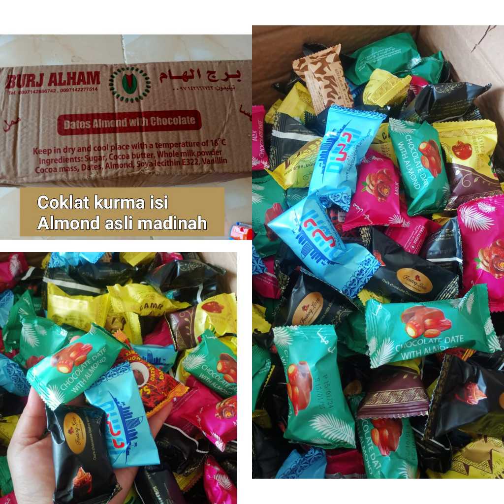 coklat kurma isi almond arab/ coklat arab coklat kurma isi almond 5kg