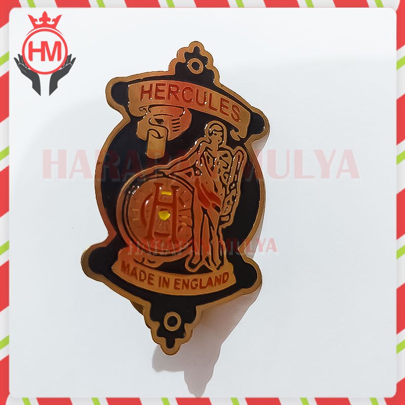 Lencana Hercules Hitam - Pin Hiasan Topi Baju Tas Hercules Warna Hitam - HM