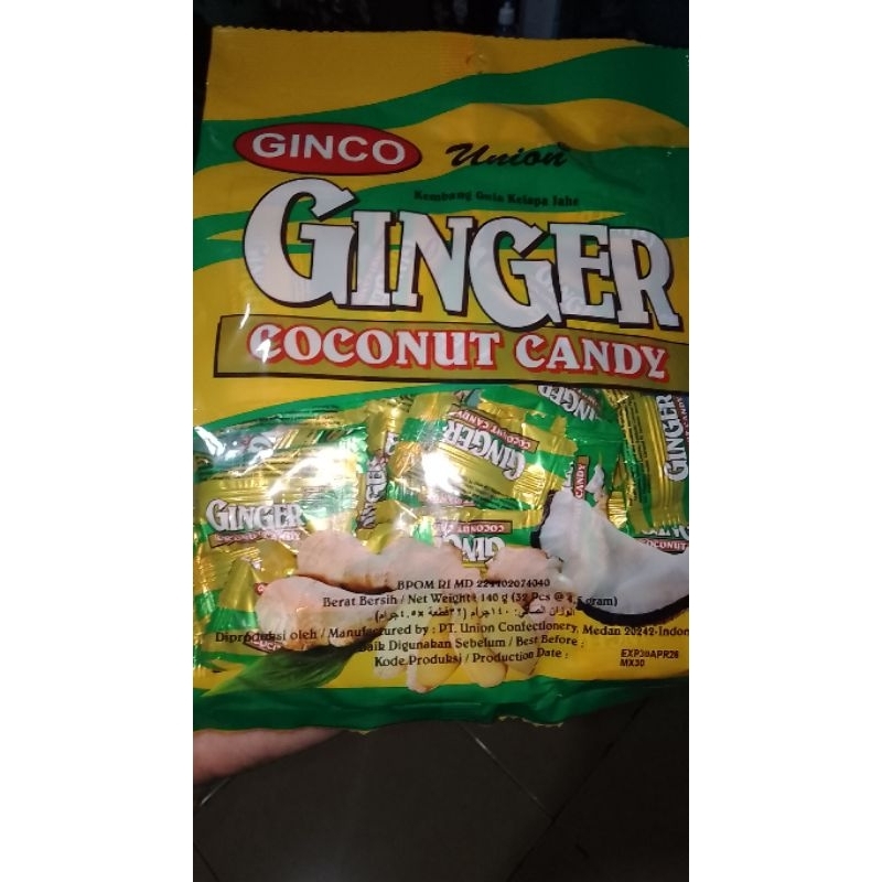 

permen union ginger coconut candy (ginco)