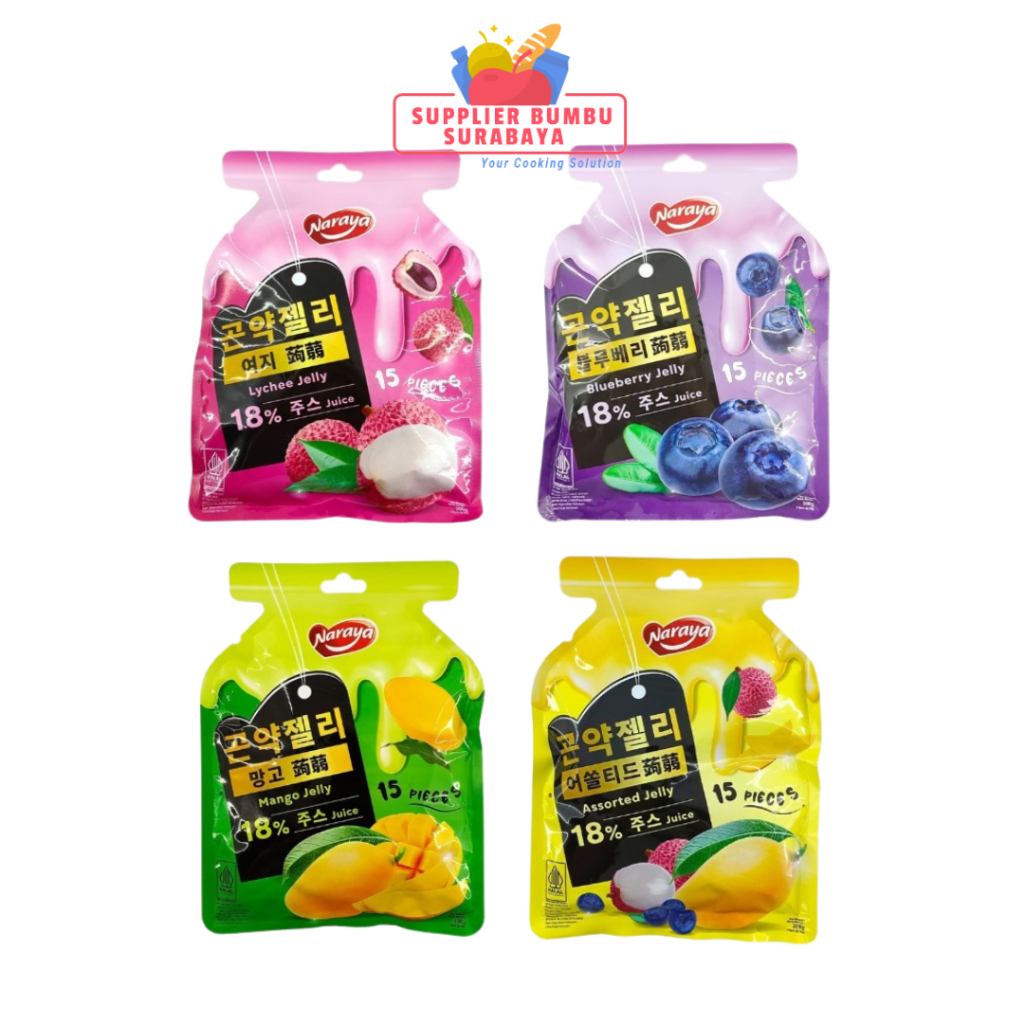 

Naraya Konjac Jelly Assorted Blueberry Mango Lychee Konnyaku 300g