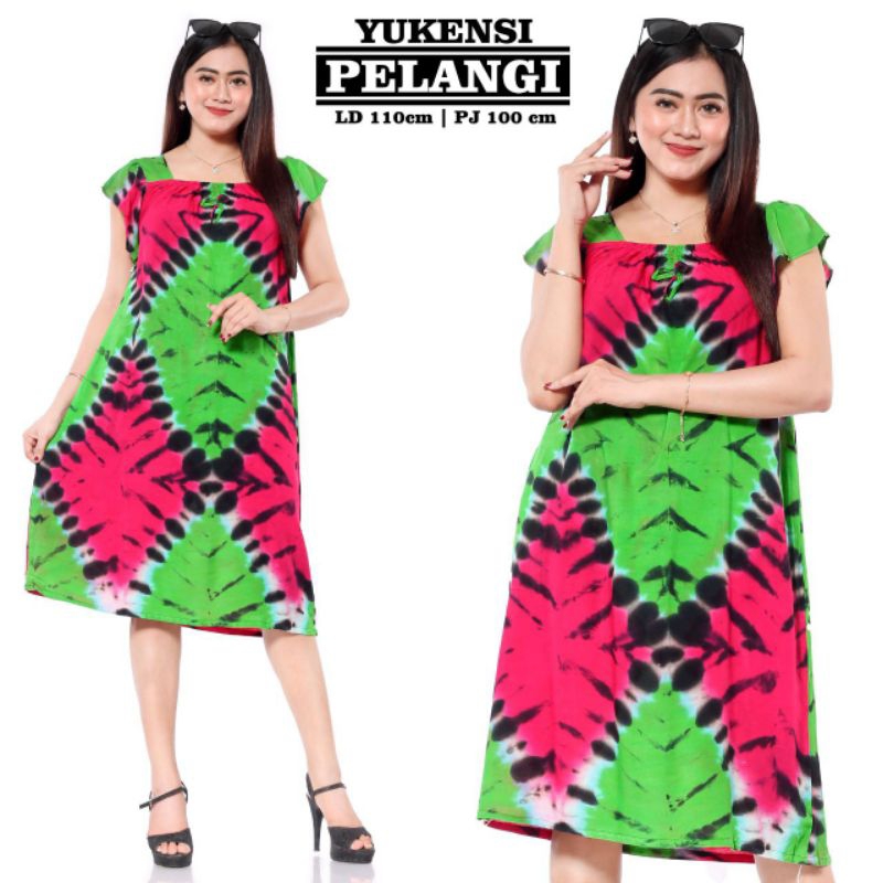 ( Promo toko baru) Daster YUKENZI // Daster batik // Daster pelangi //Daster santai //  Daster lucu 