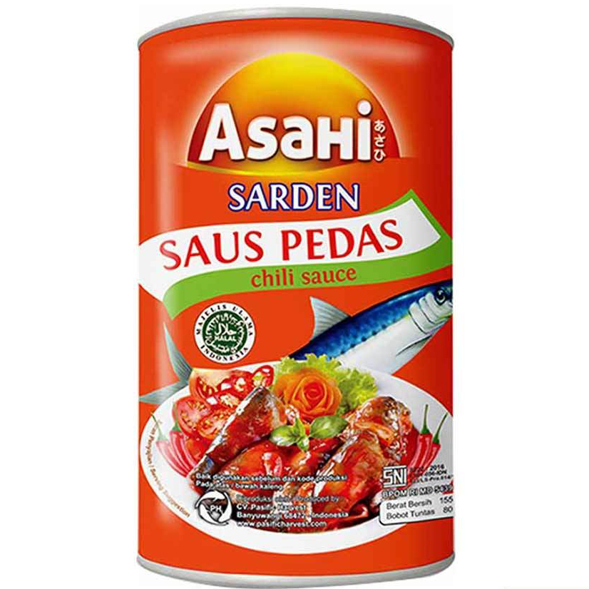 

ASAHI Sardines Saus Pedas 155gr