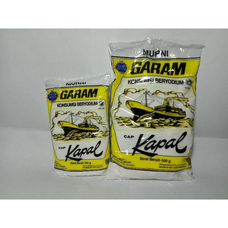 

Garam Murni Konsumsi Beryodium Cap Kapal 250gr & 500gr