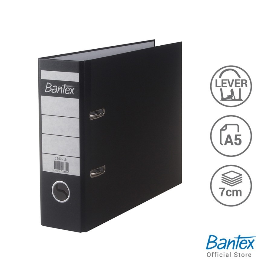 

Bantex Lever Arch File Ordner Economic A5 Kwitansi 7cm Black #1403 10 (PCS)