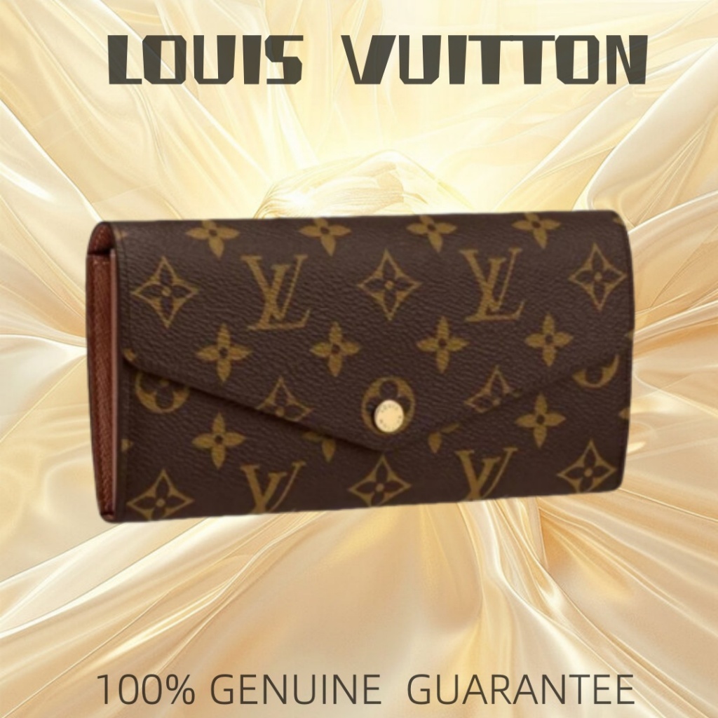 【100% original】LV Louis Vuitton Sarah Wallet Dompet wanita【Box + dust bag】