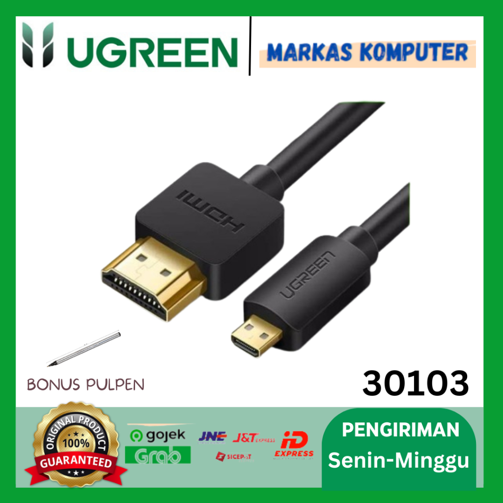 Ugreen Micro HDMI to HDMI cable 2M Black 30103