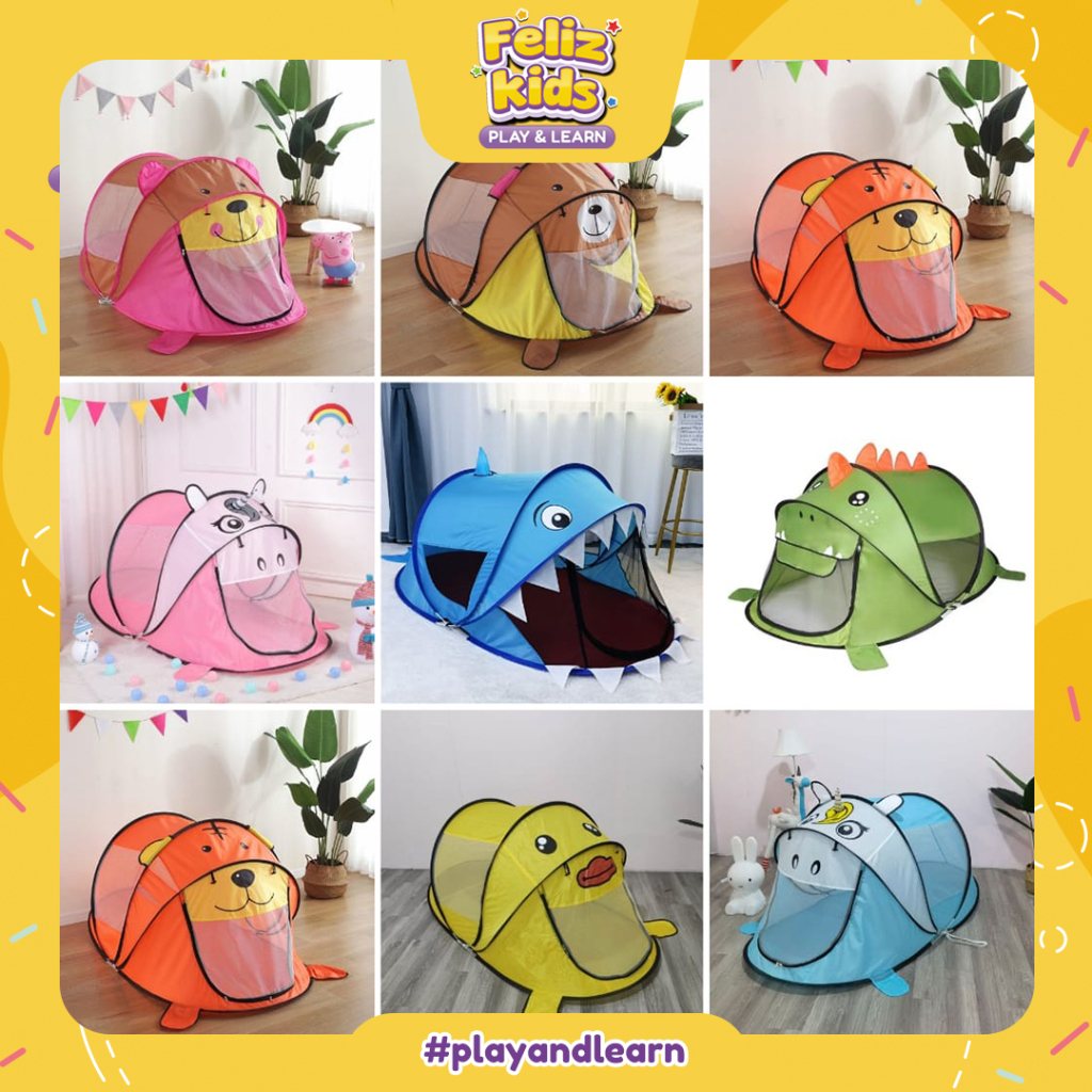 [FELIZKIDS] [FK228] Tenda Anak Karakter Tenda Camping Anak Lipat Mainan Tenda Anak Rumah Tenda Anak 