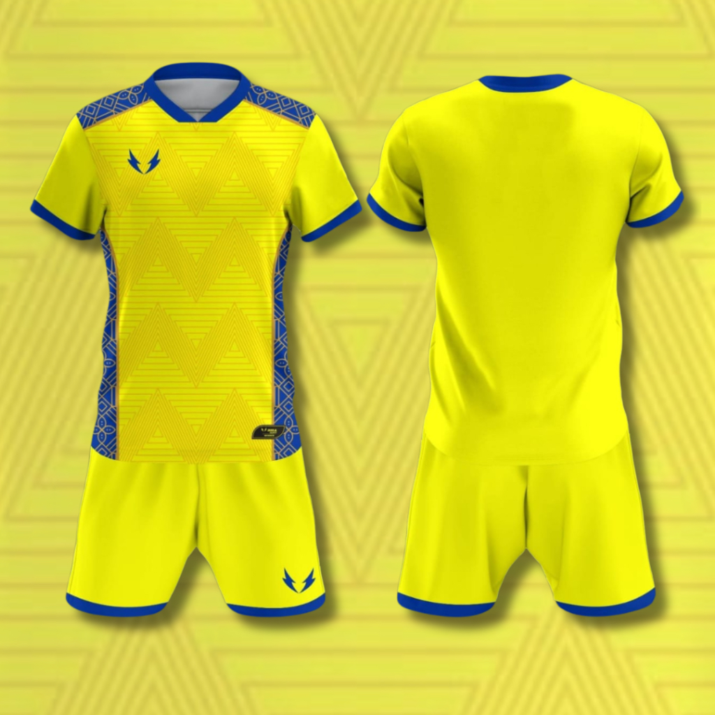 SETELAN DEWASA JERSEY BOLA FUTSAL SIXA APPAREL KUNING ZIGZAG