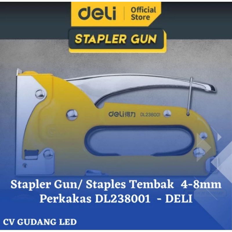 

Stapler Gun/ Staples Tembak 4-8mm Perkakas DL238001 - DELI