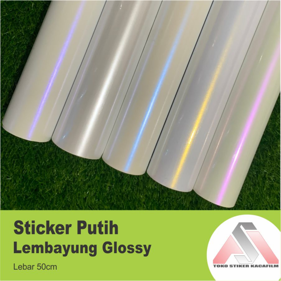 

Stiker Sticker Skotlet Putih Lembayung Mutiara Glossy Gloss