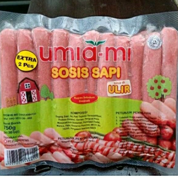 

UMIAMI Sosis Sapi Ulir 750gr isi 30pcs