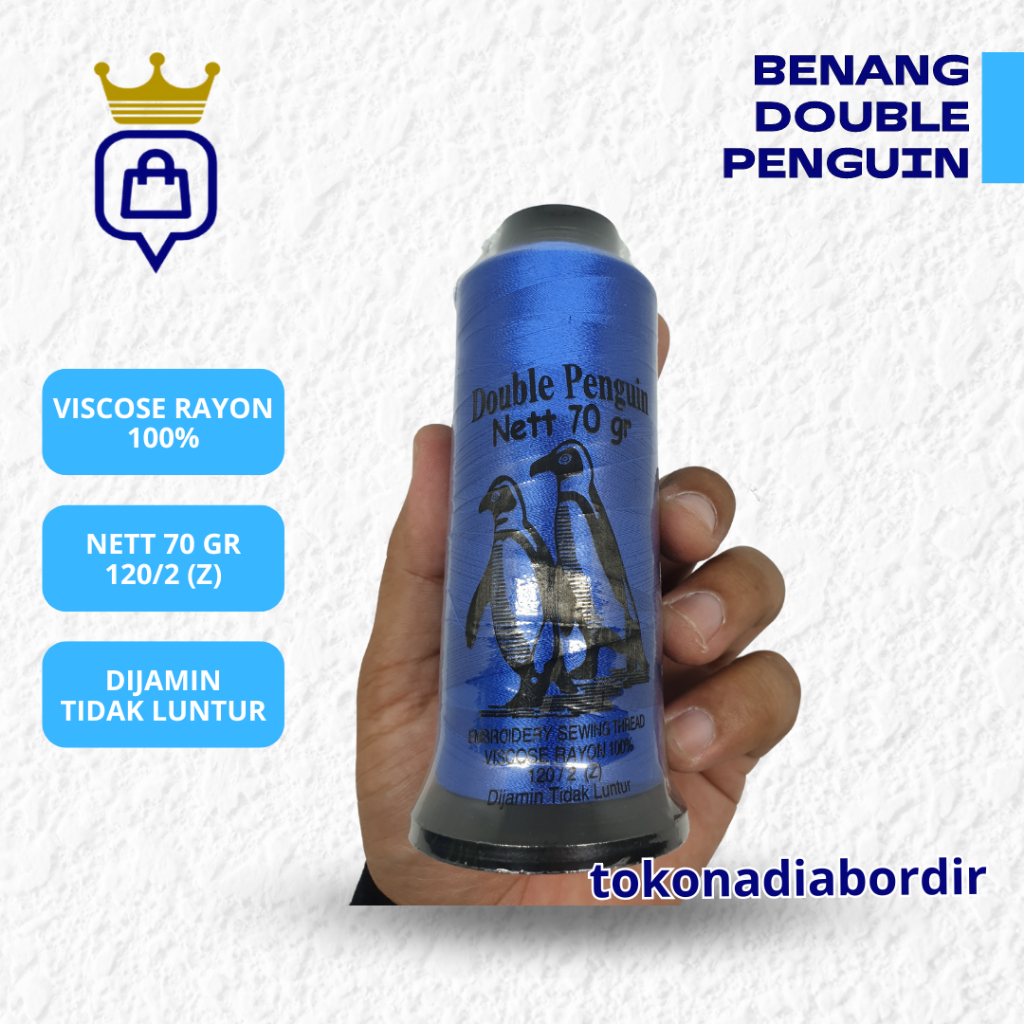 Benang Bordir double pinguin kode 1200