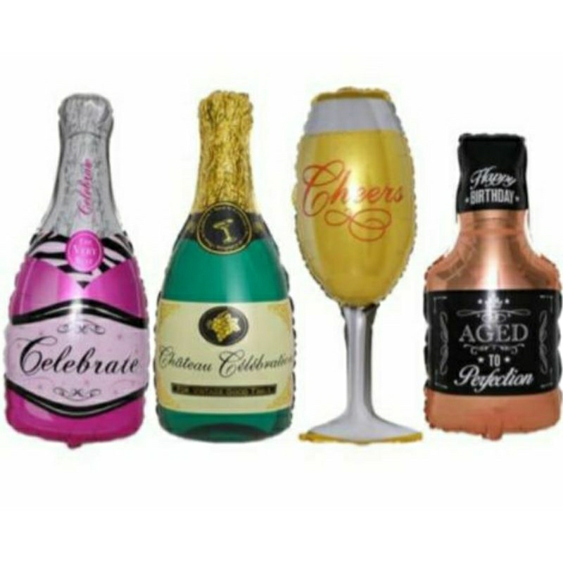 Balon foil botol mini | balon whiskey mini | balon beer mini | balon wine