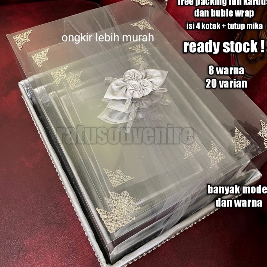 

Sale Hemat Kotak Seserahan Pernikahan Set Lengkap isi 4 Box Hantaran Parcel Mika Unik Kekinian